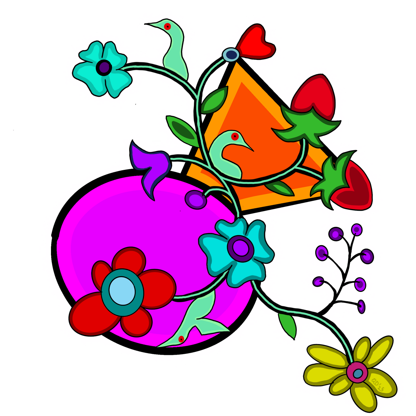 Retro flower
